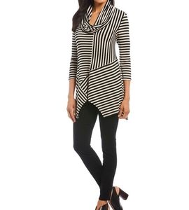 💎3/$12 Chelsea & Theodore black white stripe tunic M